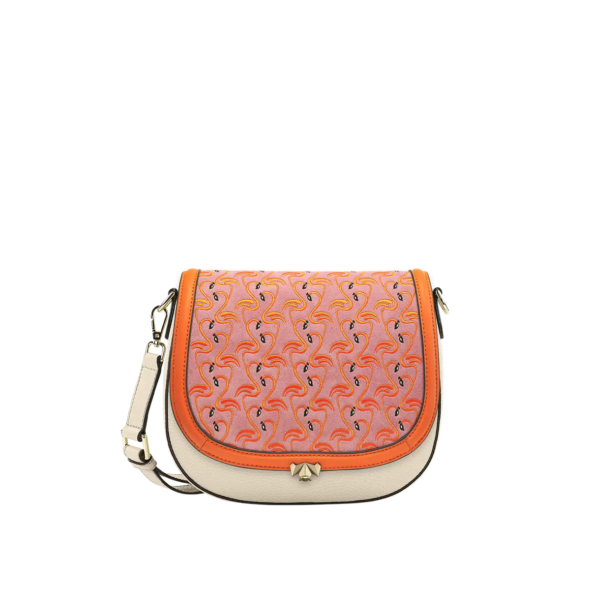 Wechselklappe - Dancing Flamingo - rosa-orange