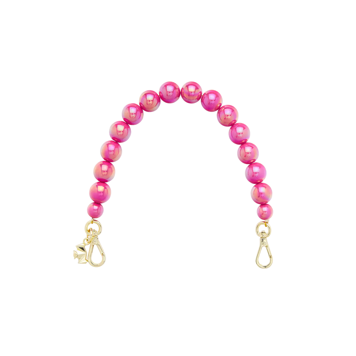 Perlen-Kurzhenkel Pearl Up in Pink irisierend von ZOÉ LU