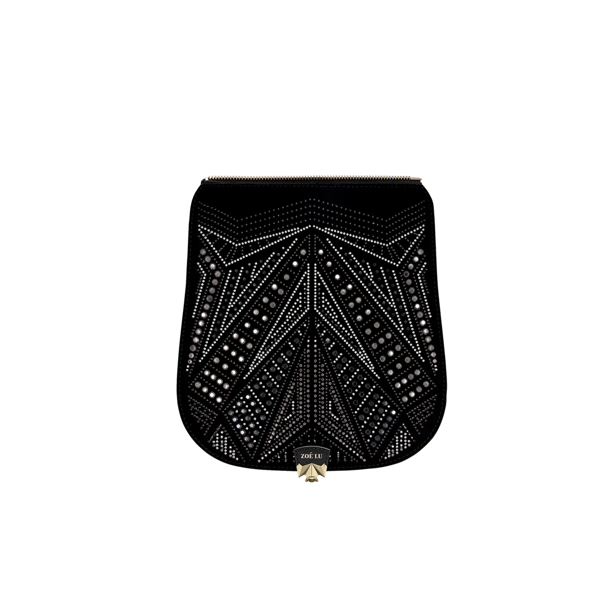 Wechselklappe - Black Sparkle - schwarz Kunst-Velours