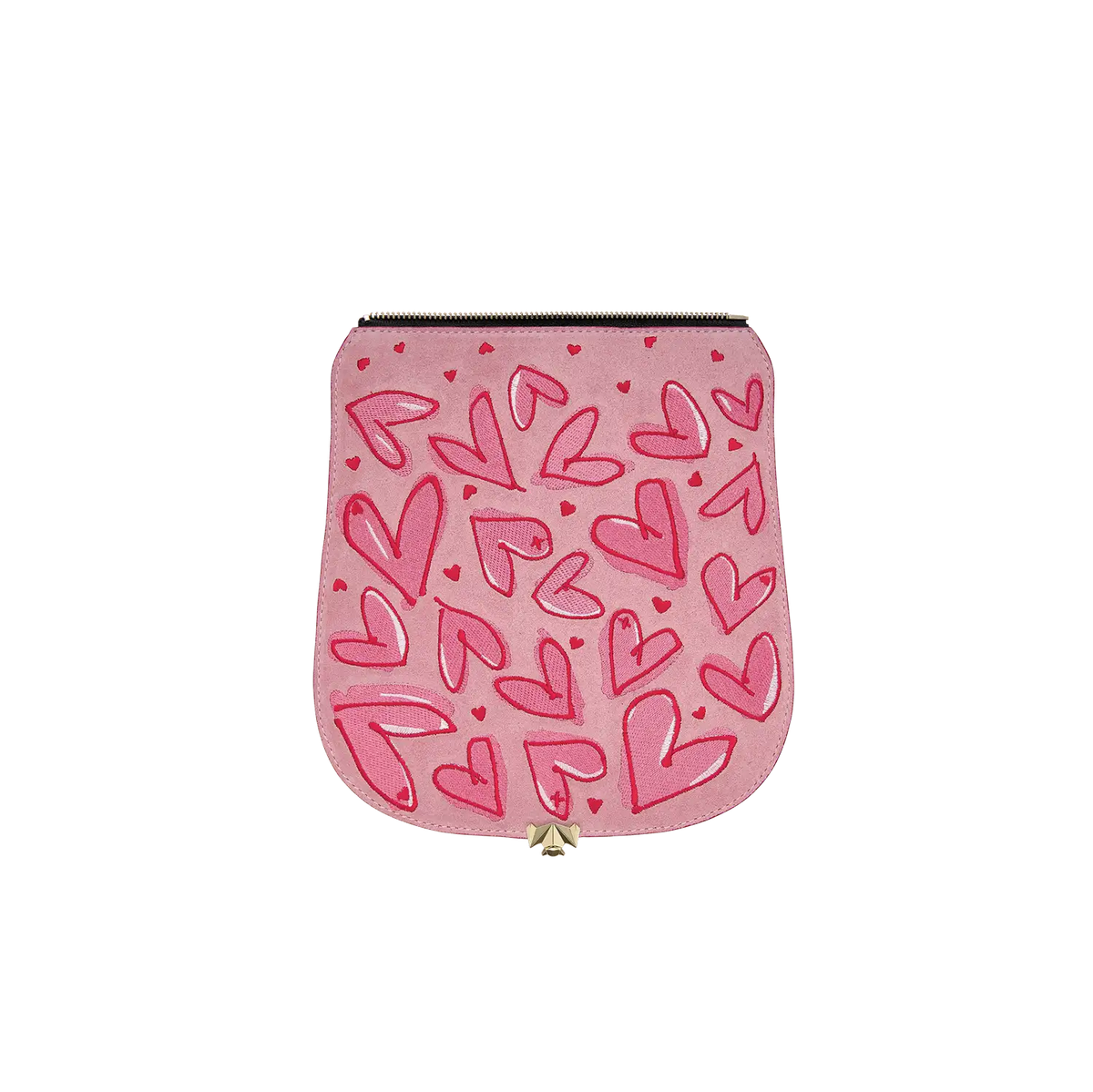 Wechselklappe - Happy Hearts - rosa-rot