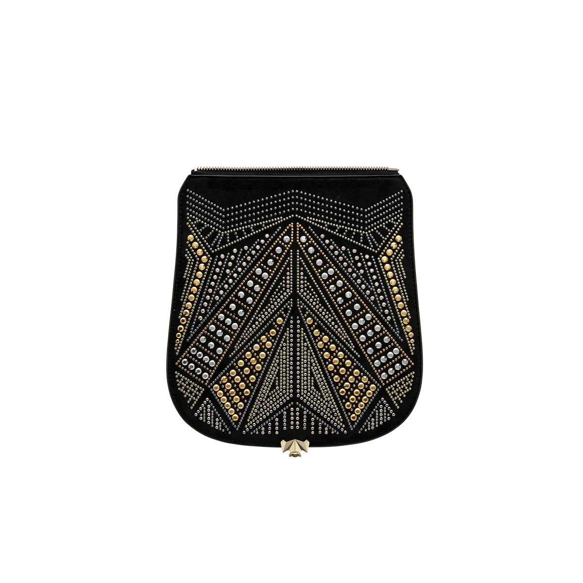 Wechselklappe - Shooting Star - schwarz Kunst-Velours