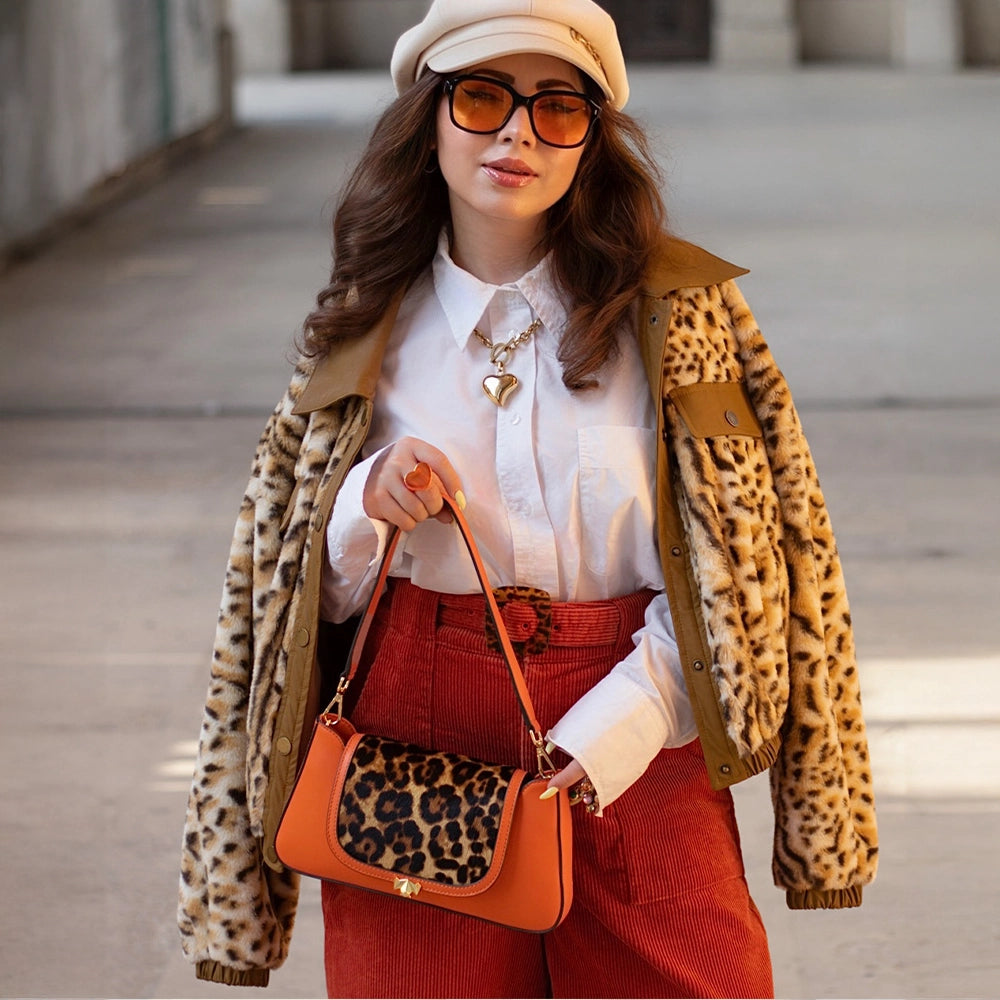 Wechselklappe - Mini Fur Real - leo-orange