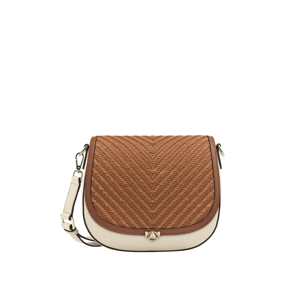 Wechselklappe - Cognac Weave - cognac