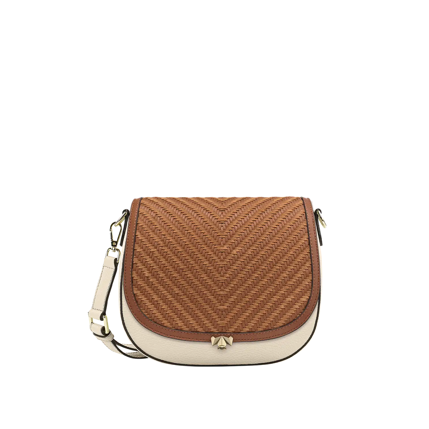 Wechselklappe - Cognac Weave - cognac