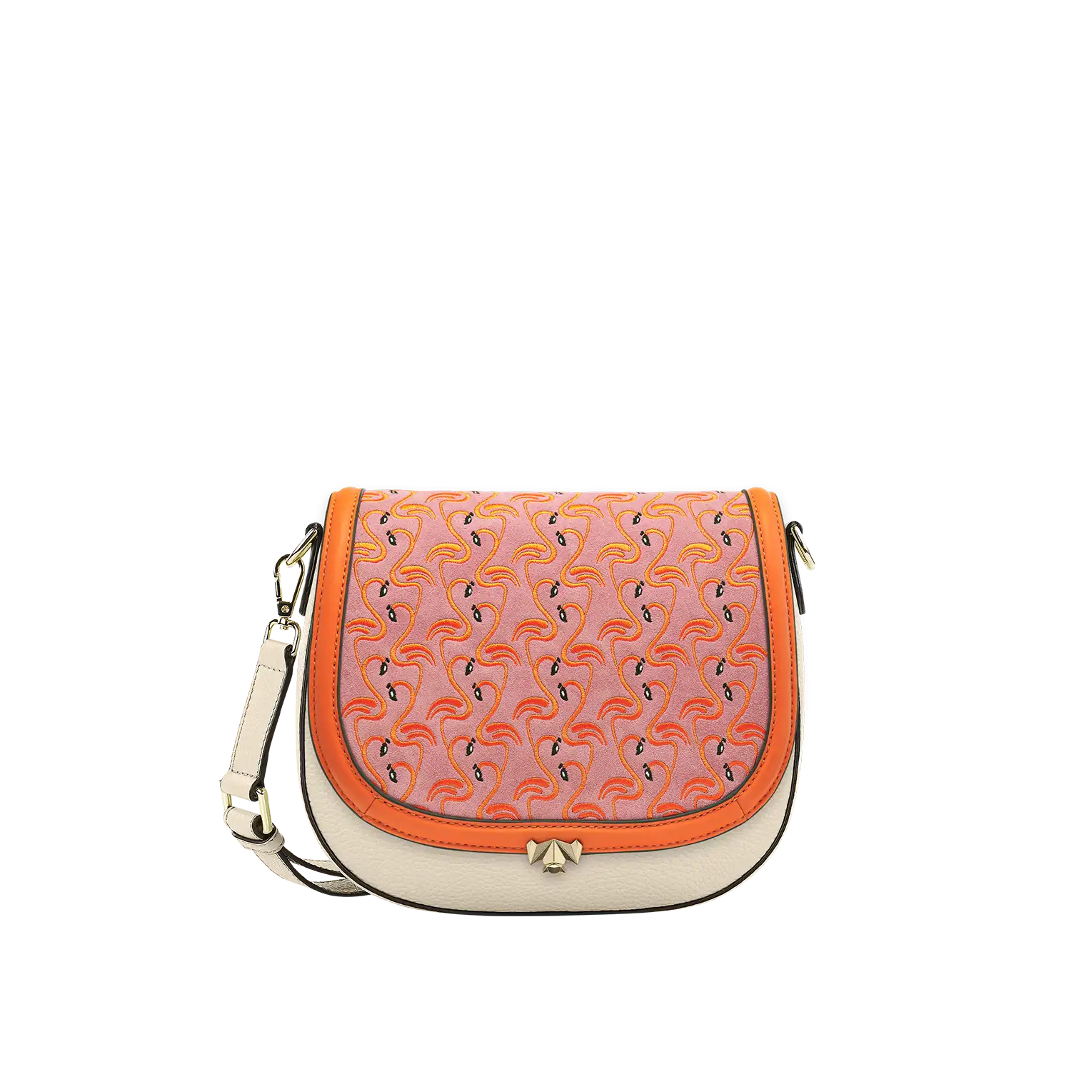 Wechselklappe - Dancing Flamingo - rosa-orange