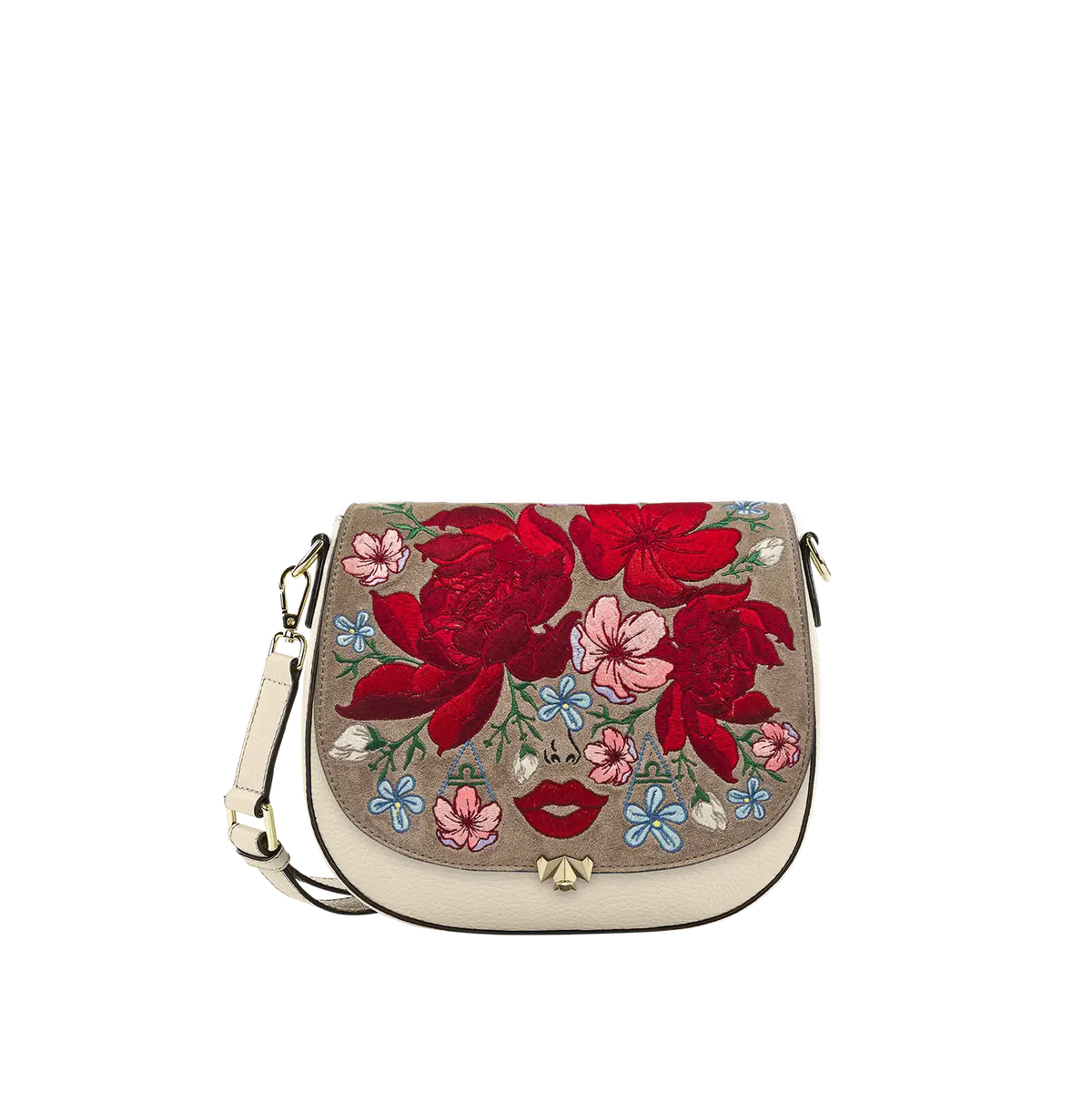 Wechselklappe - Libra Romance - taupe-bunt