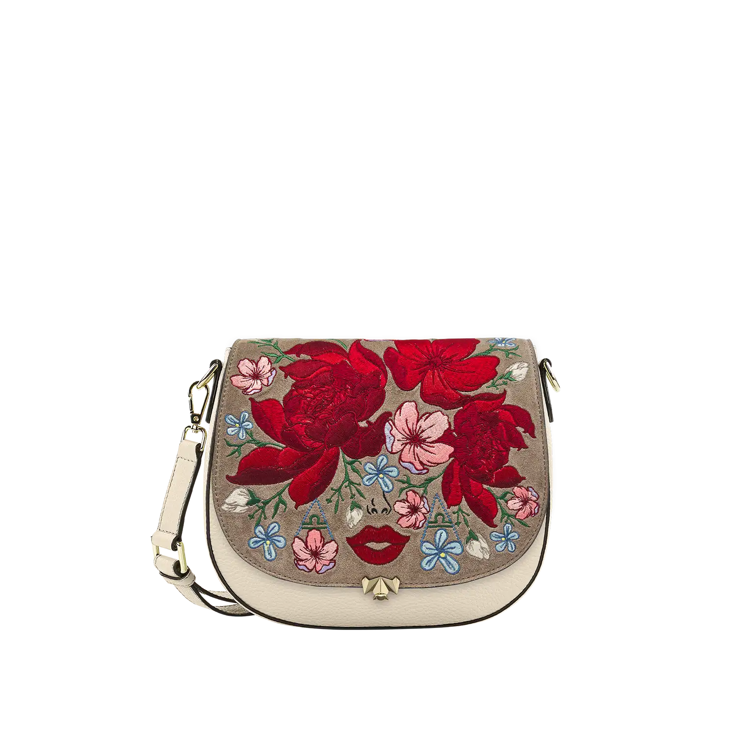 Wechselklappe - Libra Romance - taupe-bunt