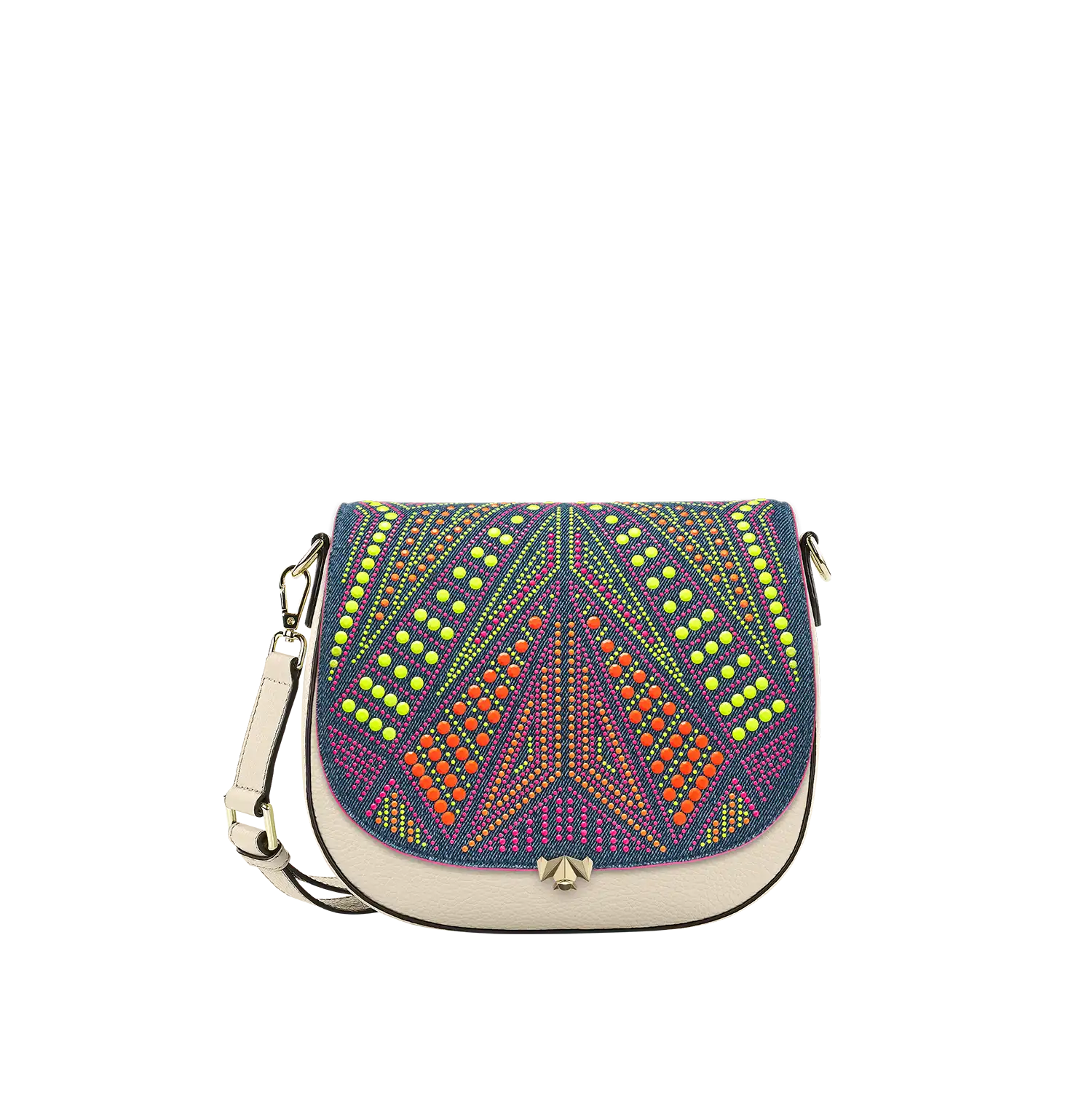 Wechselklappe - Neon Crush - denim-bunt