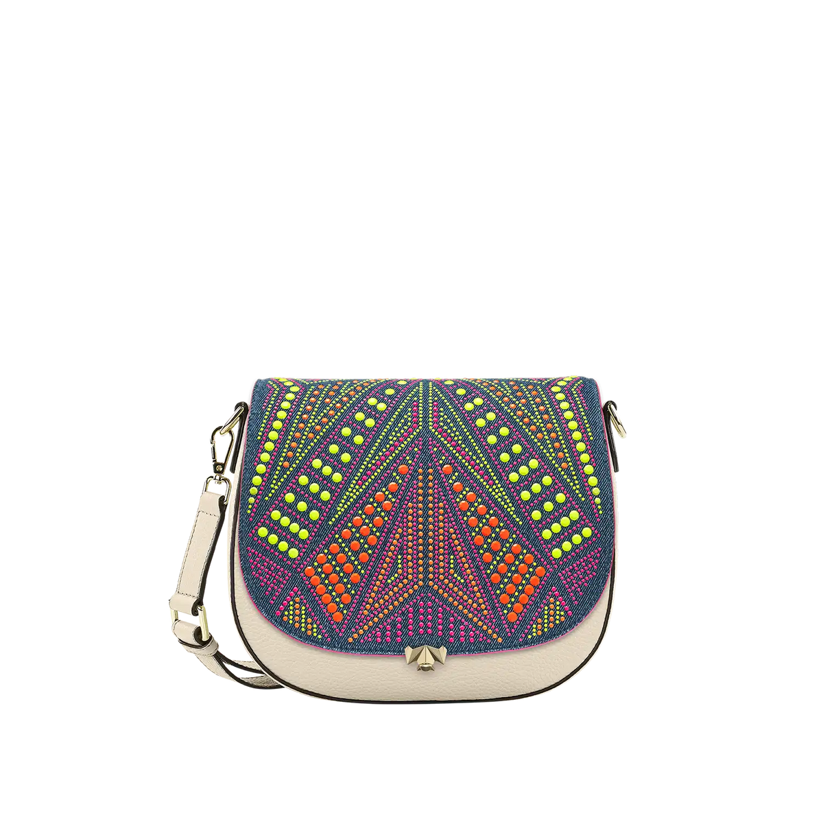 Wechselklappe - Neon Crush - denim-bunt