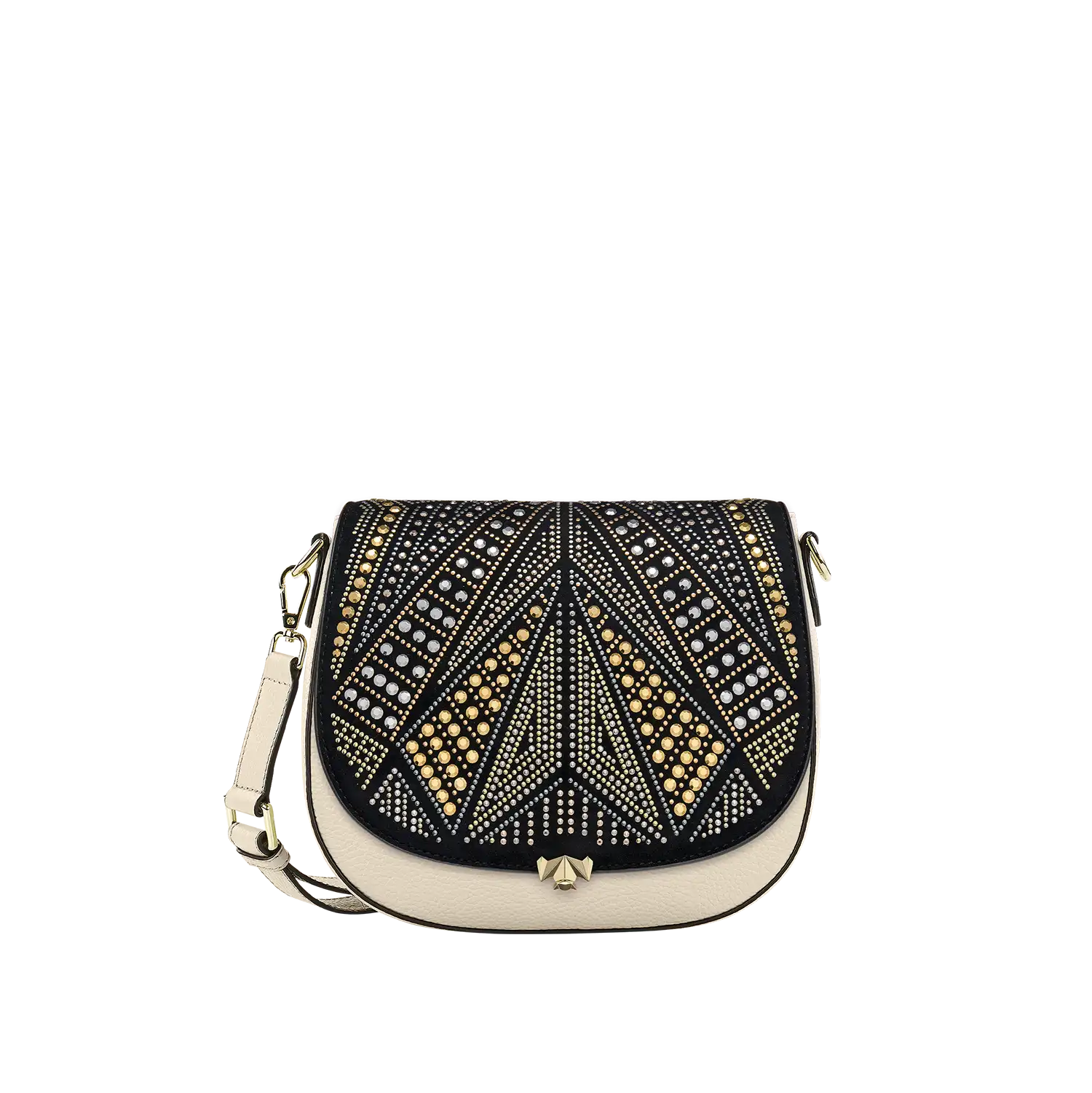 Wechselklappe - Shooting Star - schwarz Kunst-Velours