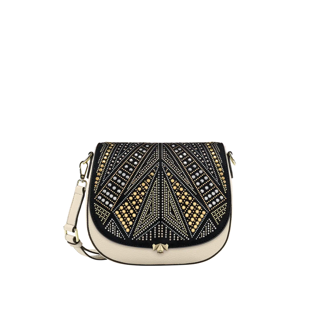 Wechselklappe - Shooting Star - schwarz Kunst-Velours