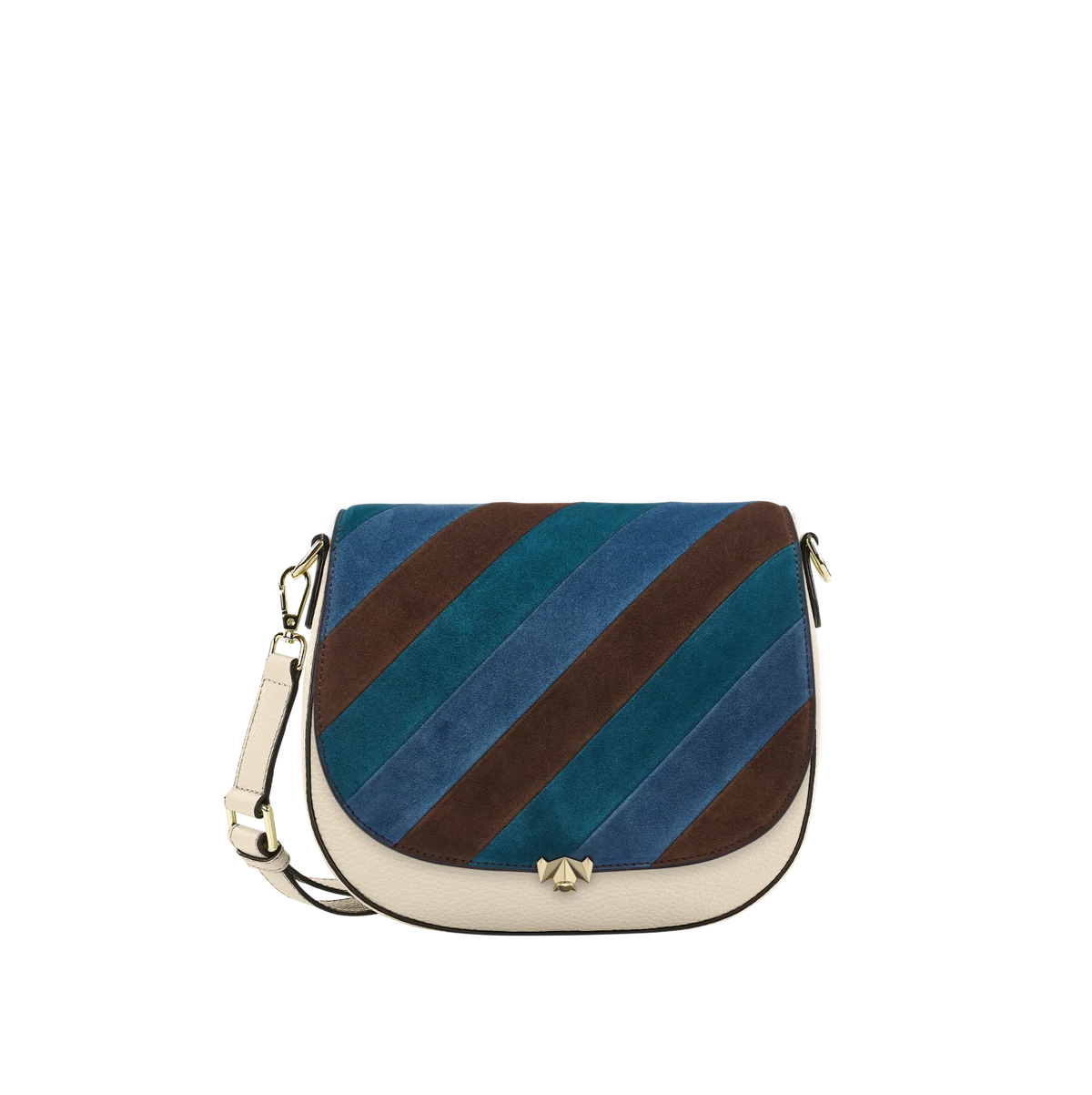 Wechselklappe - Stripe Muse - braun-blau