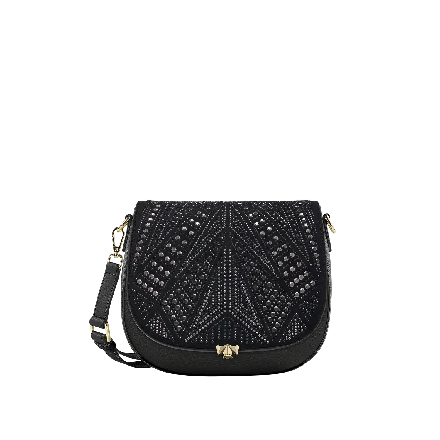 Wechselklappe - Black Sparkle - schwarz