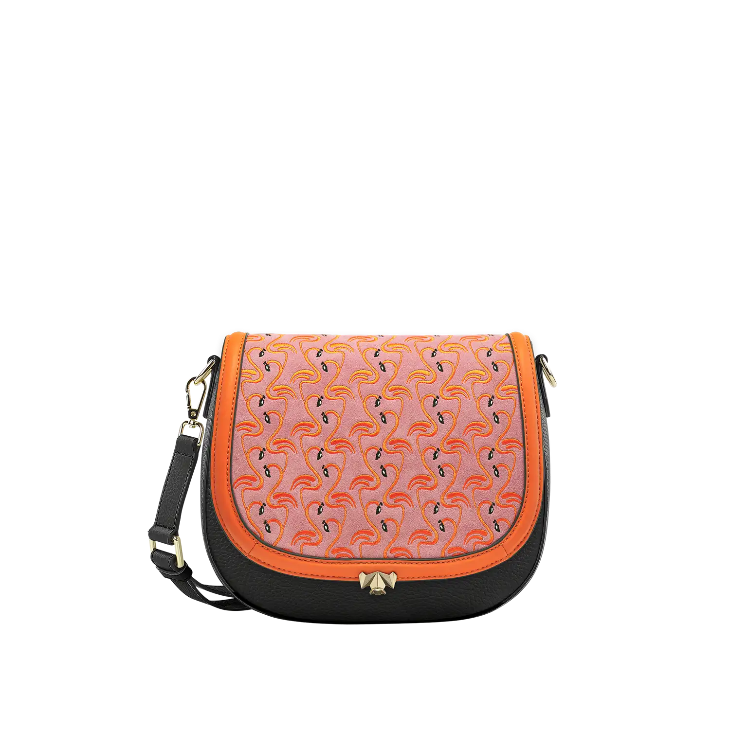 Wechselklappe - Dancing Flamingo - rosa-orange