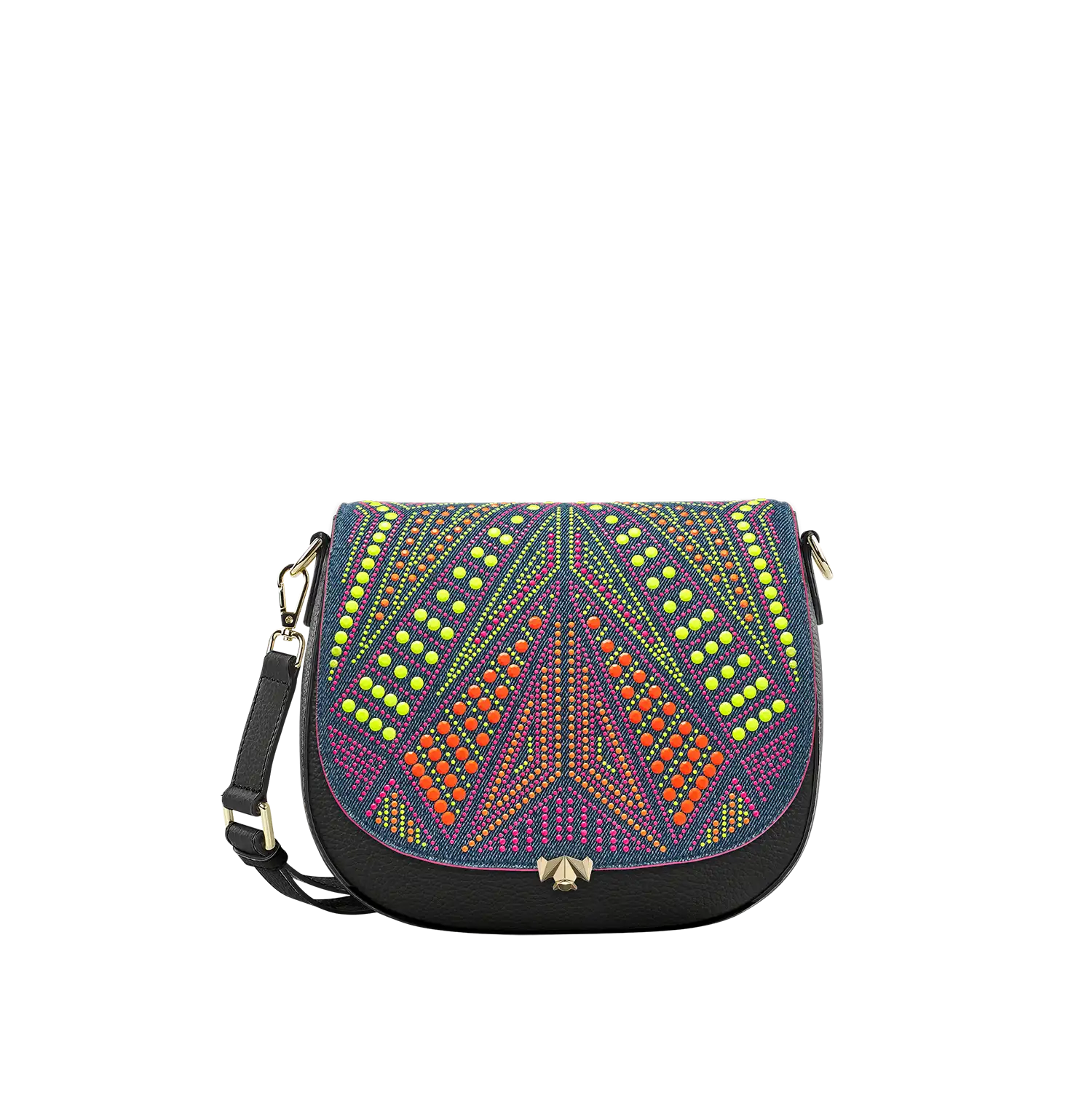 Wechselklappe - Neon Crush - denim-bunt