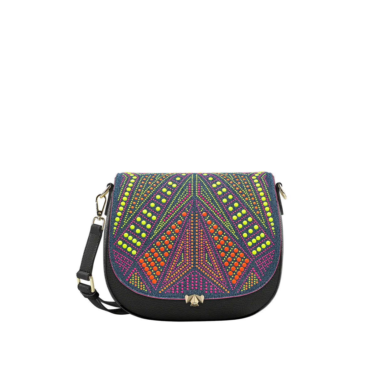 Wechselklappe - Neon Crush - denim-bunt