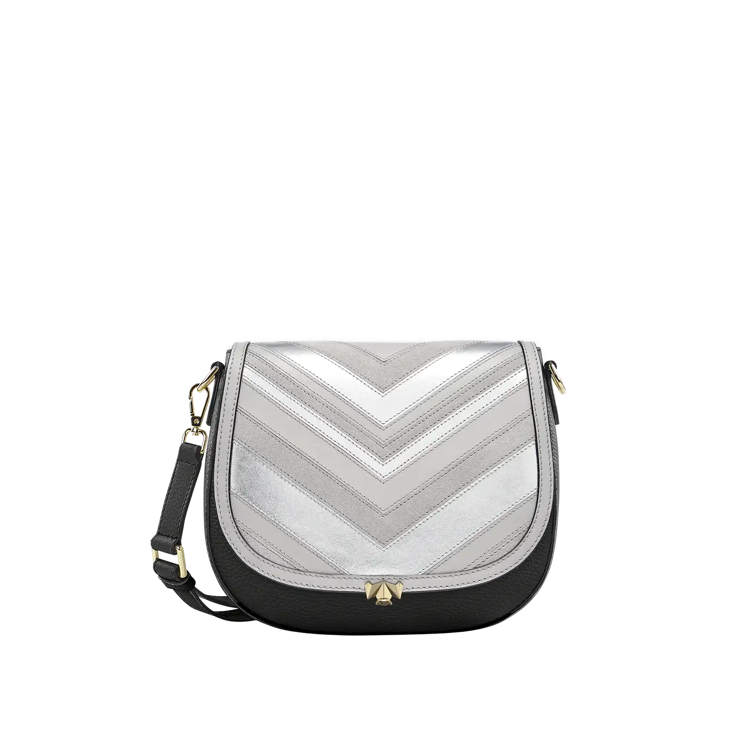 Wechselklappe - Silver Linings - silber-grau