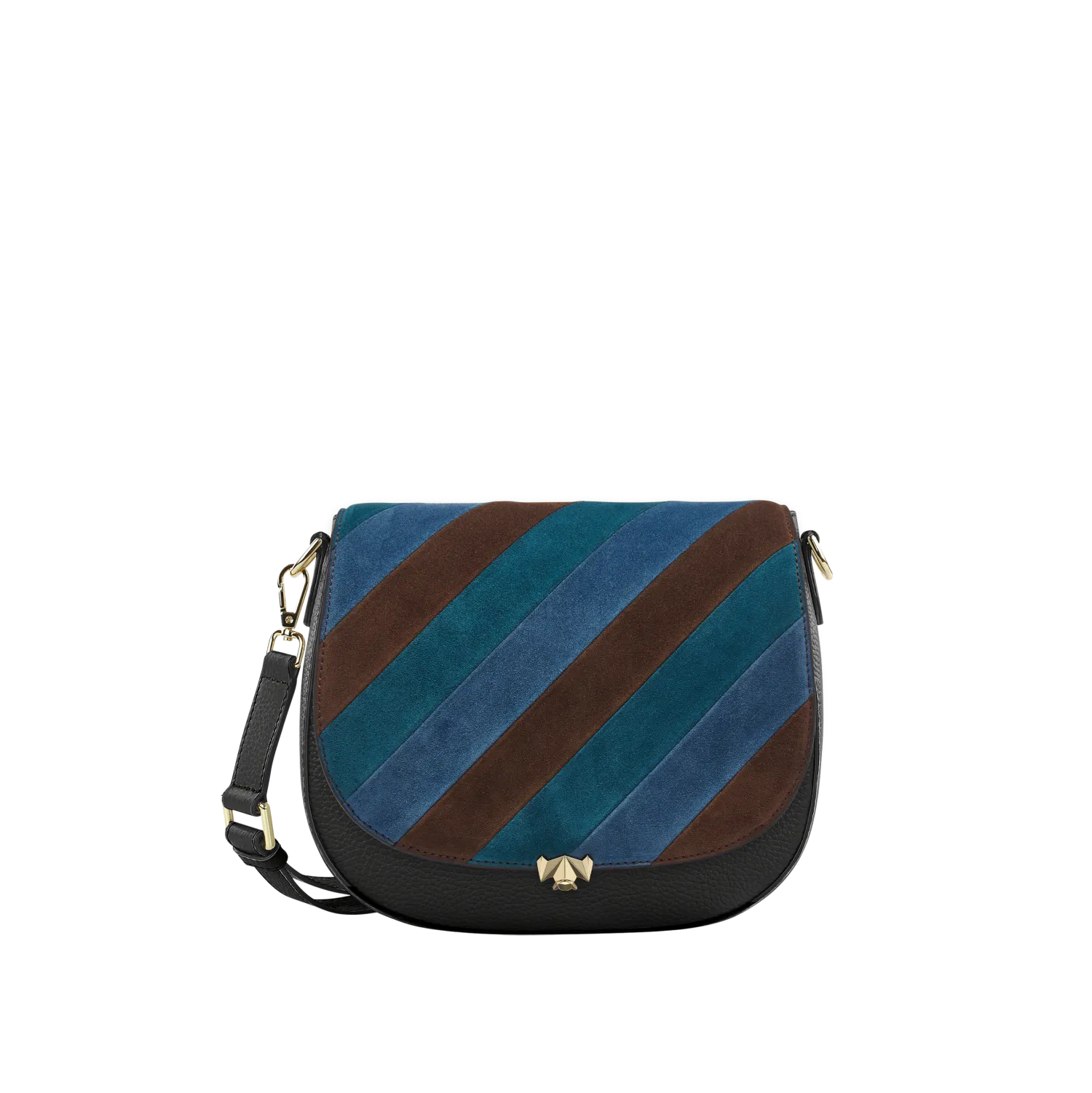 Wechselklappe - Stripe Muse - braun-blau