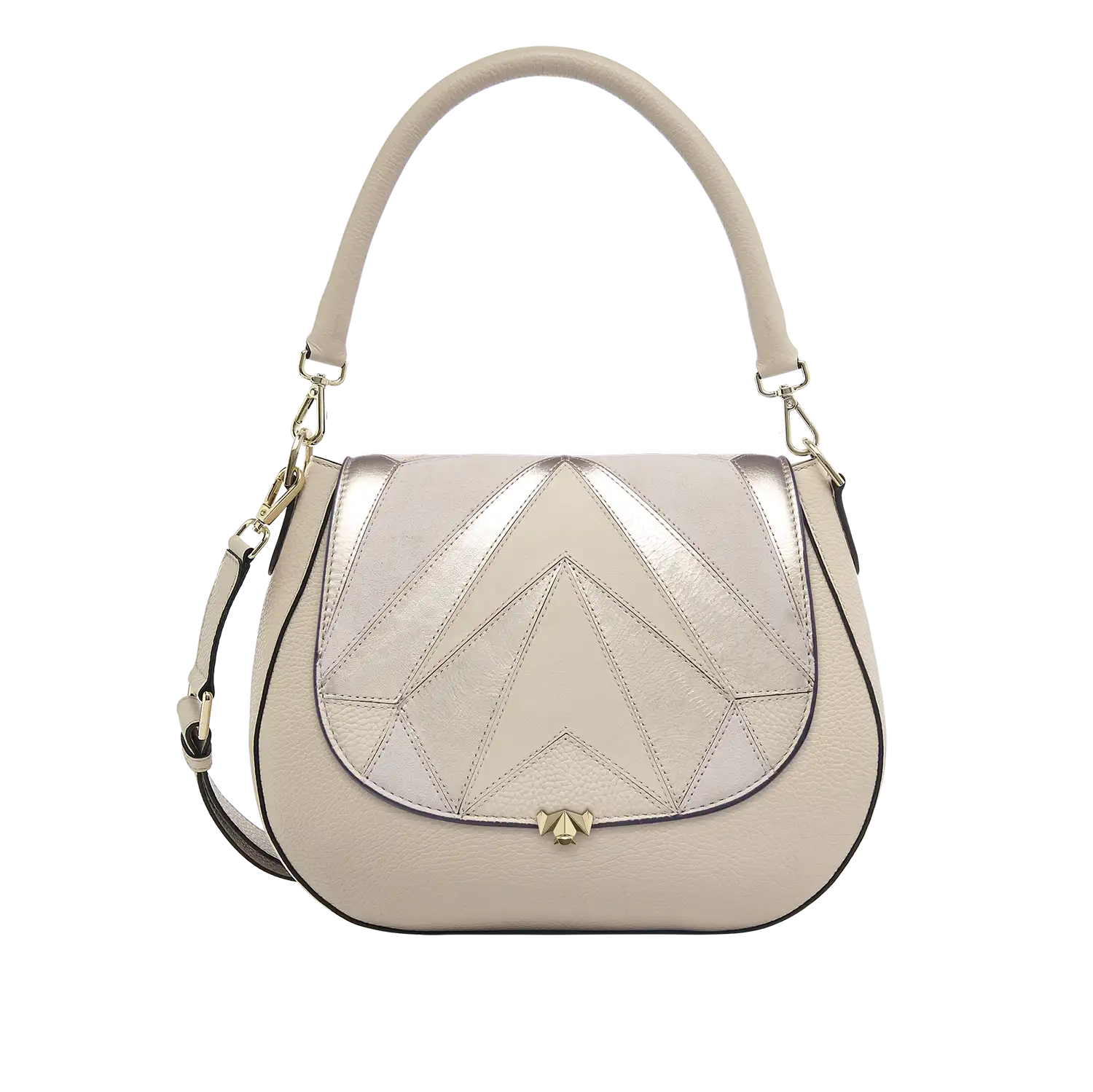 Wechselklappe - Charming Tuesday - creme-metallic