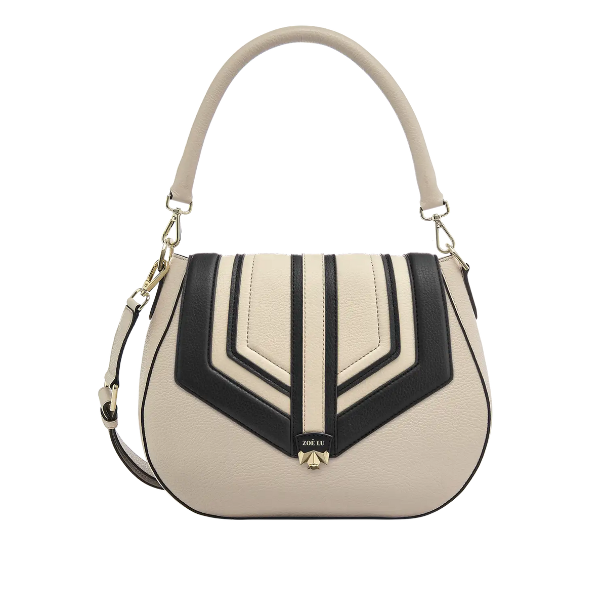 Wechselklappe - Contrast Couture - schwarz-weiß