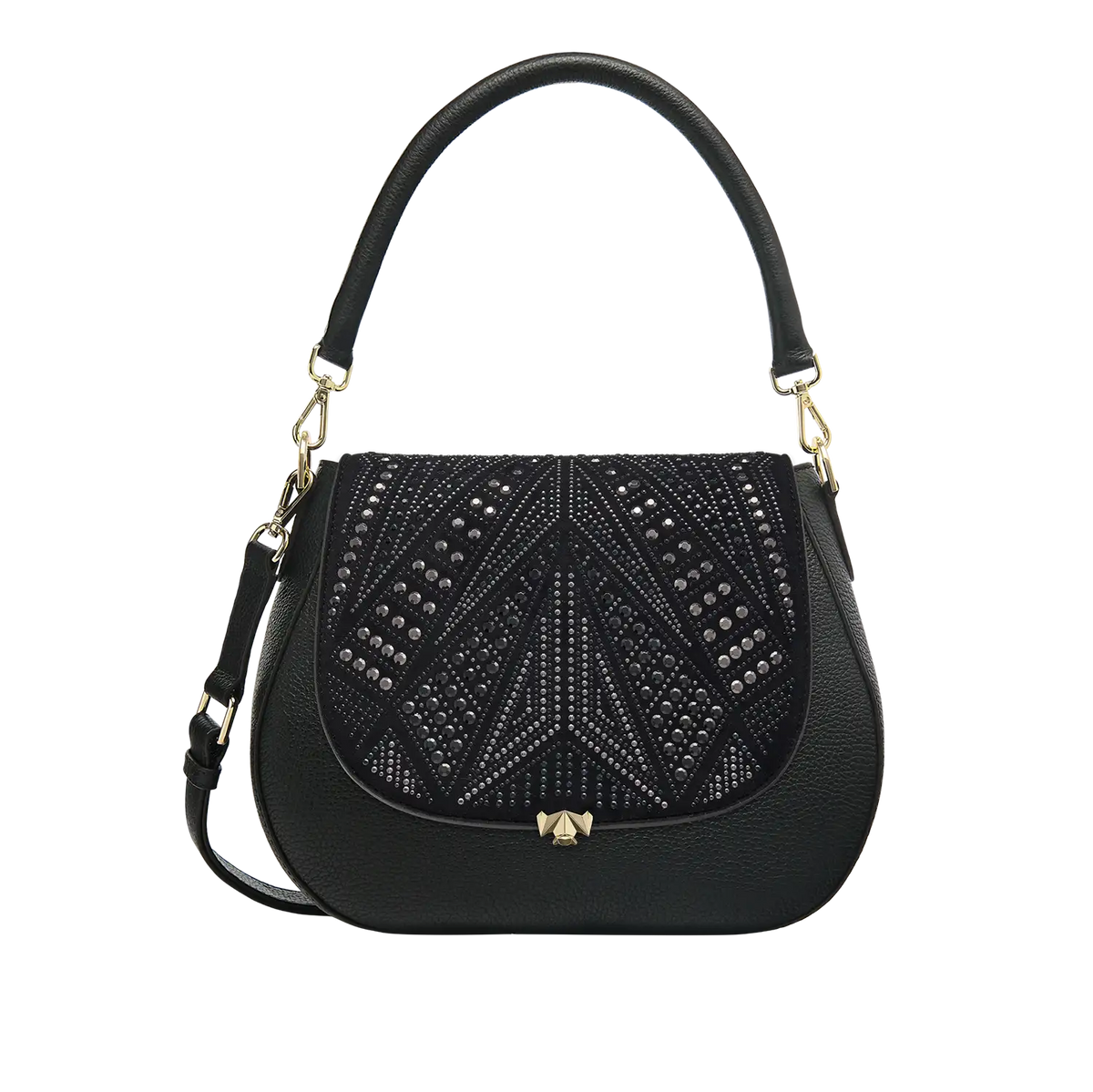 Wechselklappe - Black Sparkle - schwarz