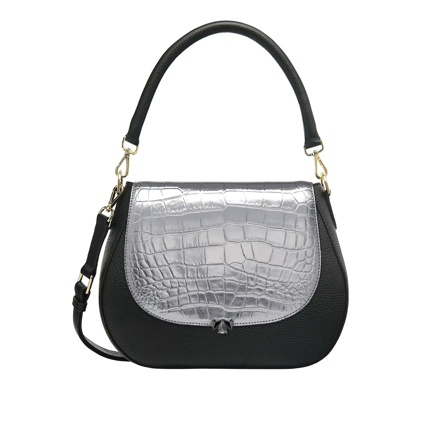 BC Wechselklappe - Dazzle Croco - anthrazit