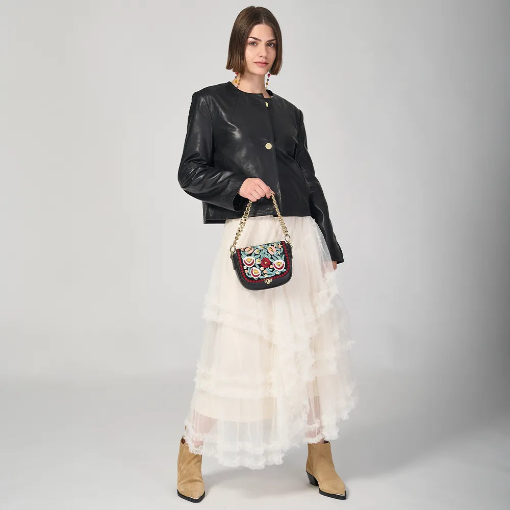 Wechselklappe - Mini So Romantic - schwarz-bunt