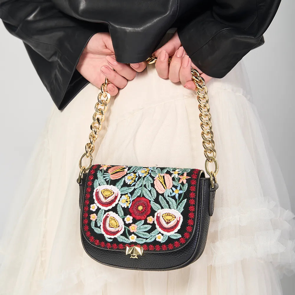 Wechselklappe - Mini So Romantic - schwarz-bunt