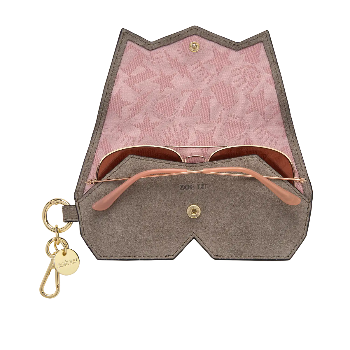 Glassescase Kinda Sunny - taupe velours