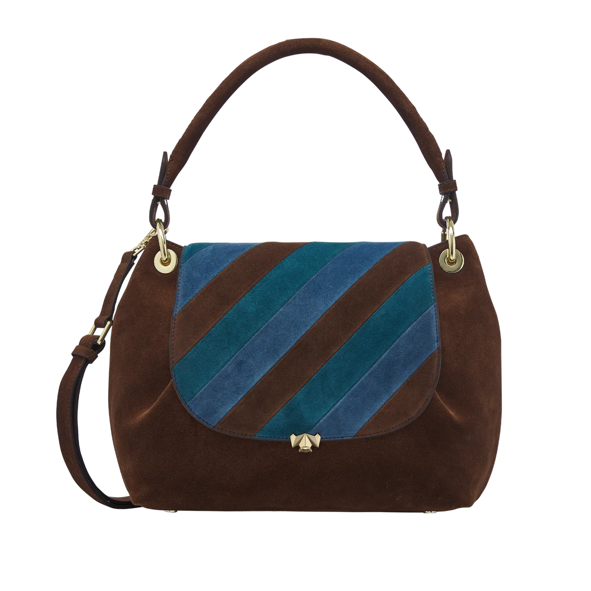 Wechselklappe - Stripe Muse - braun-blau