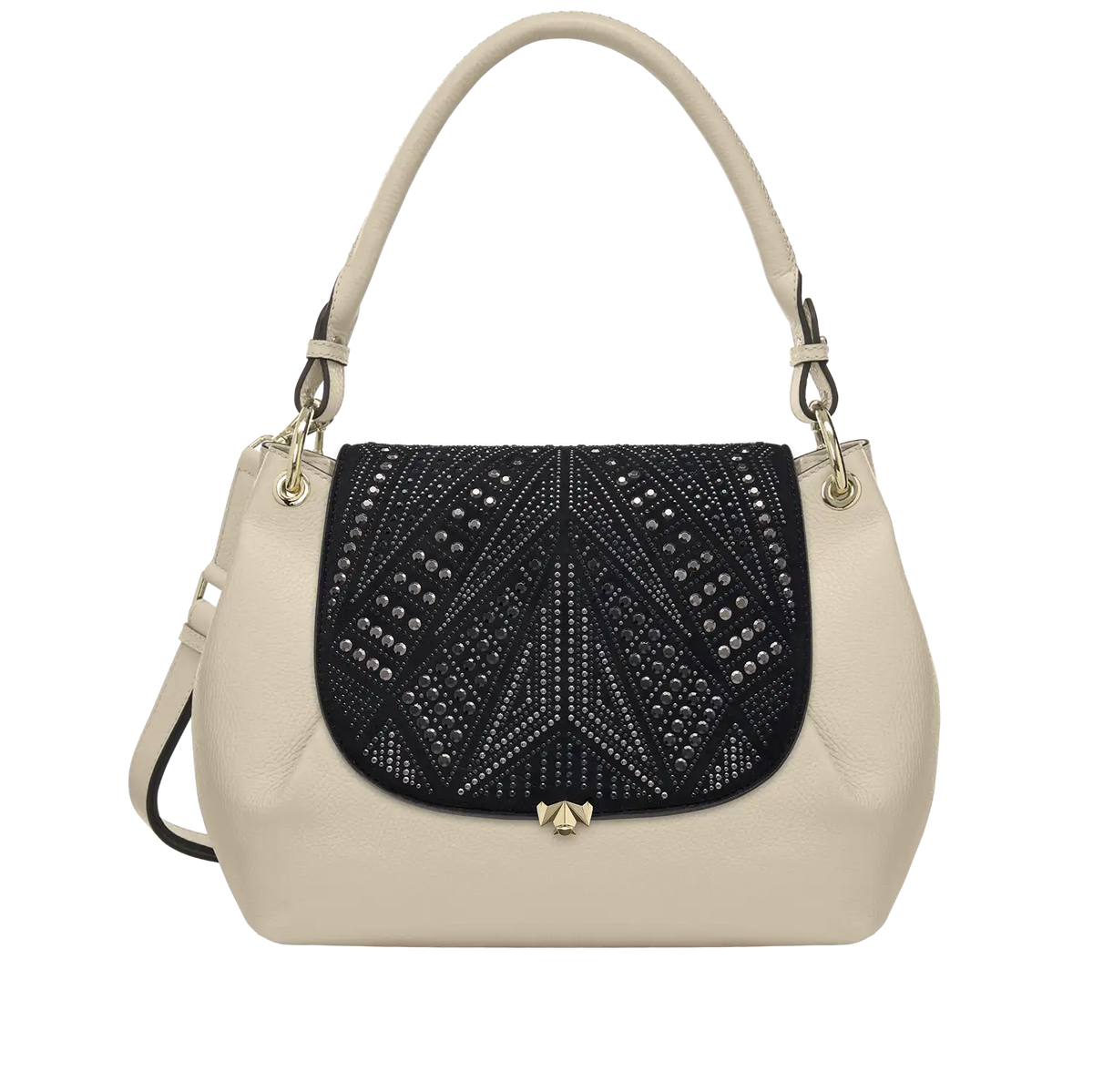 Wechselklappe - Black Sparkle - schwarz