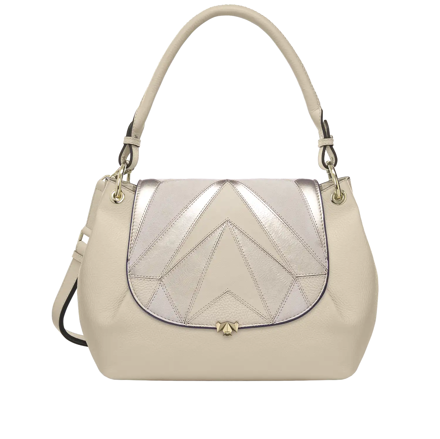 Wechselklappe - Charming Tuesday - creme-metallic