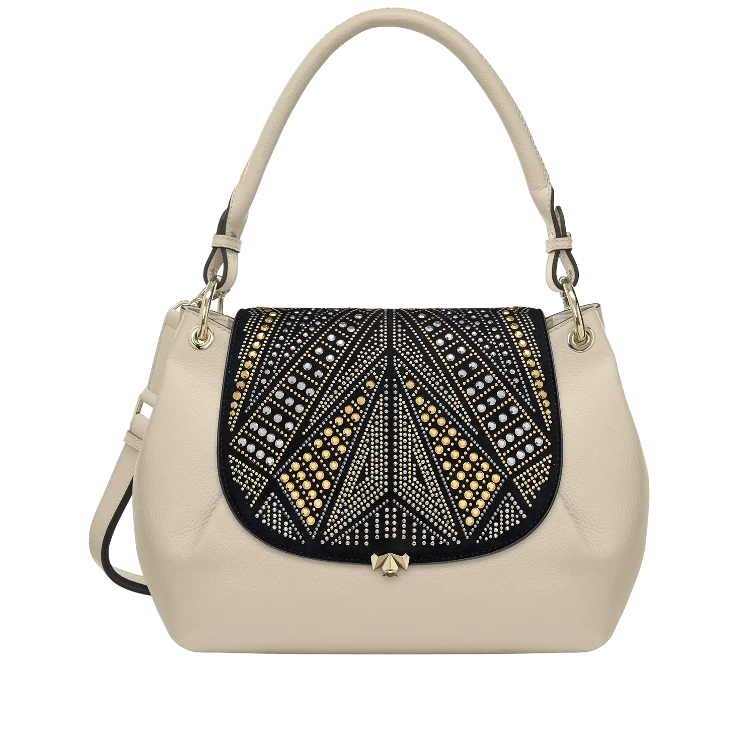 Wechselklappe - Shooting Star - schwarz Kunst-Velours