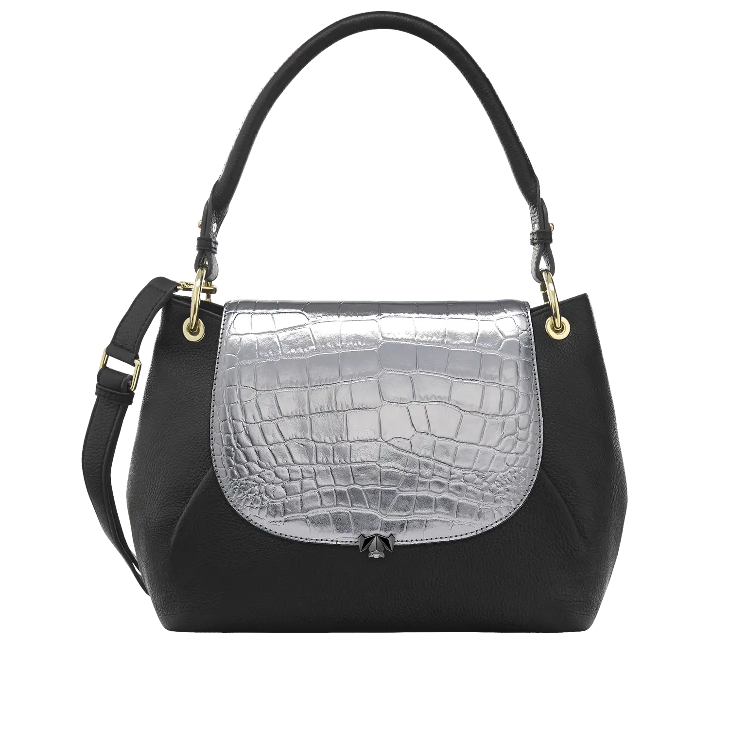 BC Wechselklappe - Dazzle Croco - anthrazit