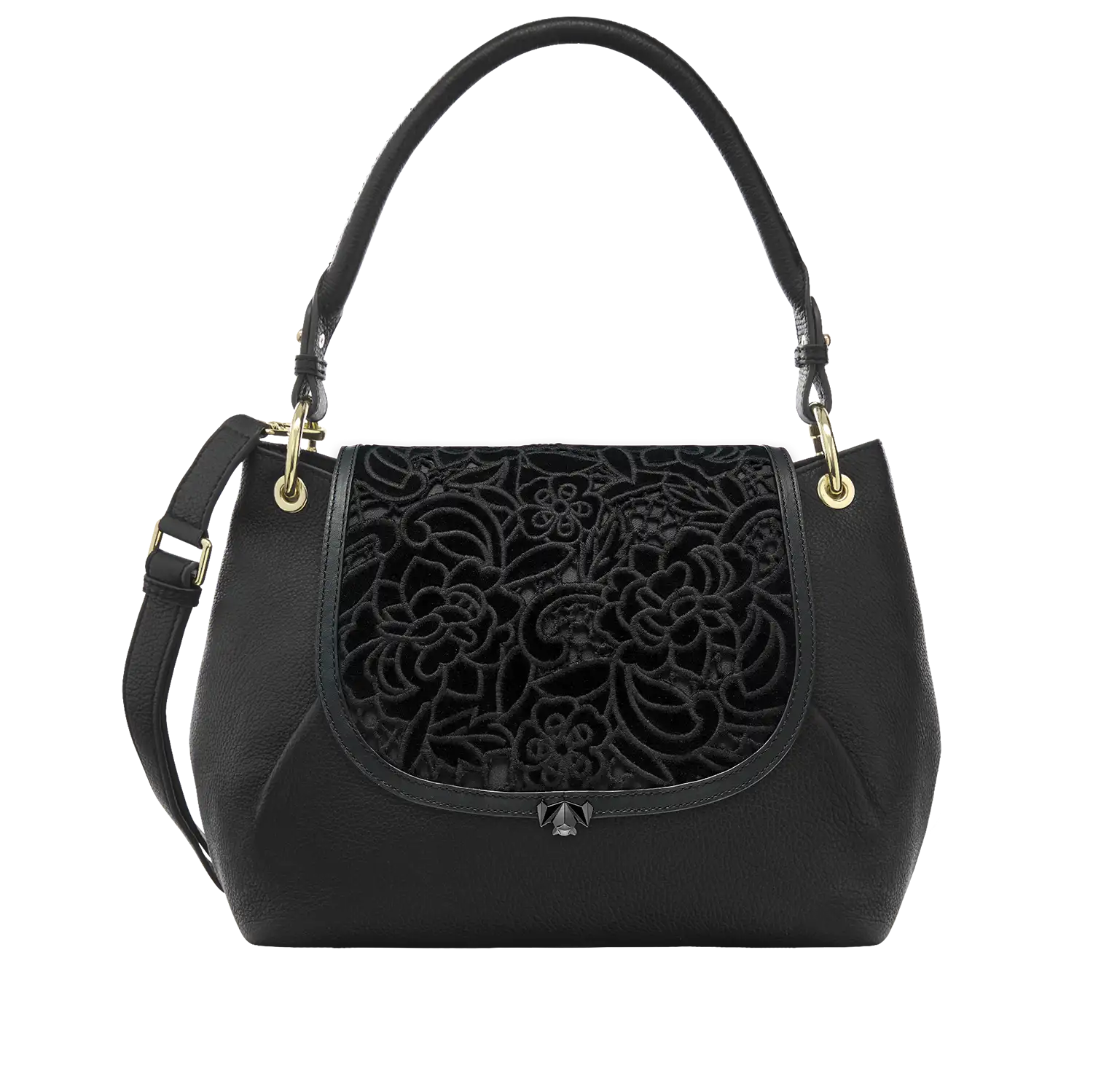 BC Wechselklappe - Midnight Bloom - schwarz