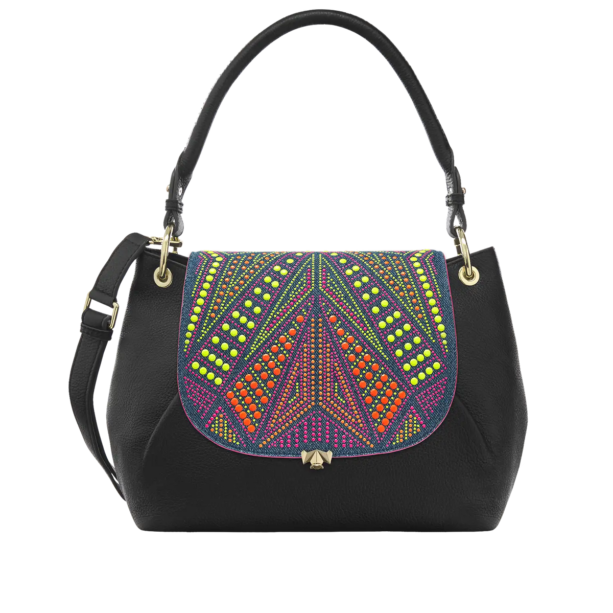 Wechselklappe - Neon Crush - denim-bunt