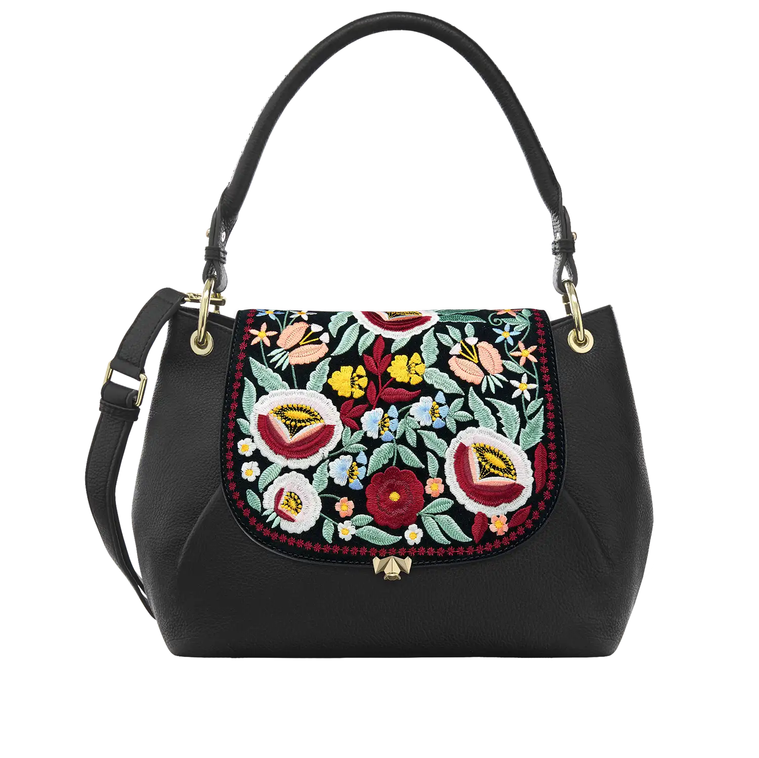 Wechselklappe - So Romantic - Blumen schwarz