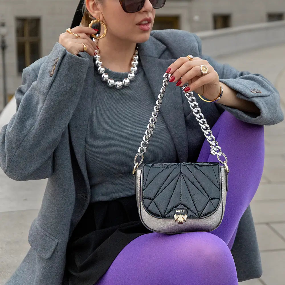 Wechselklappe - Mini Kinda Moonrise - schwarz-metallic