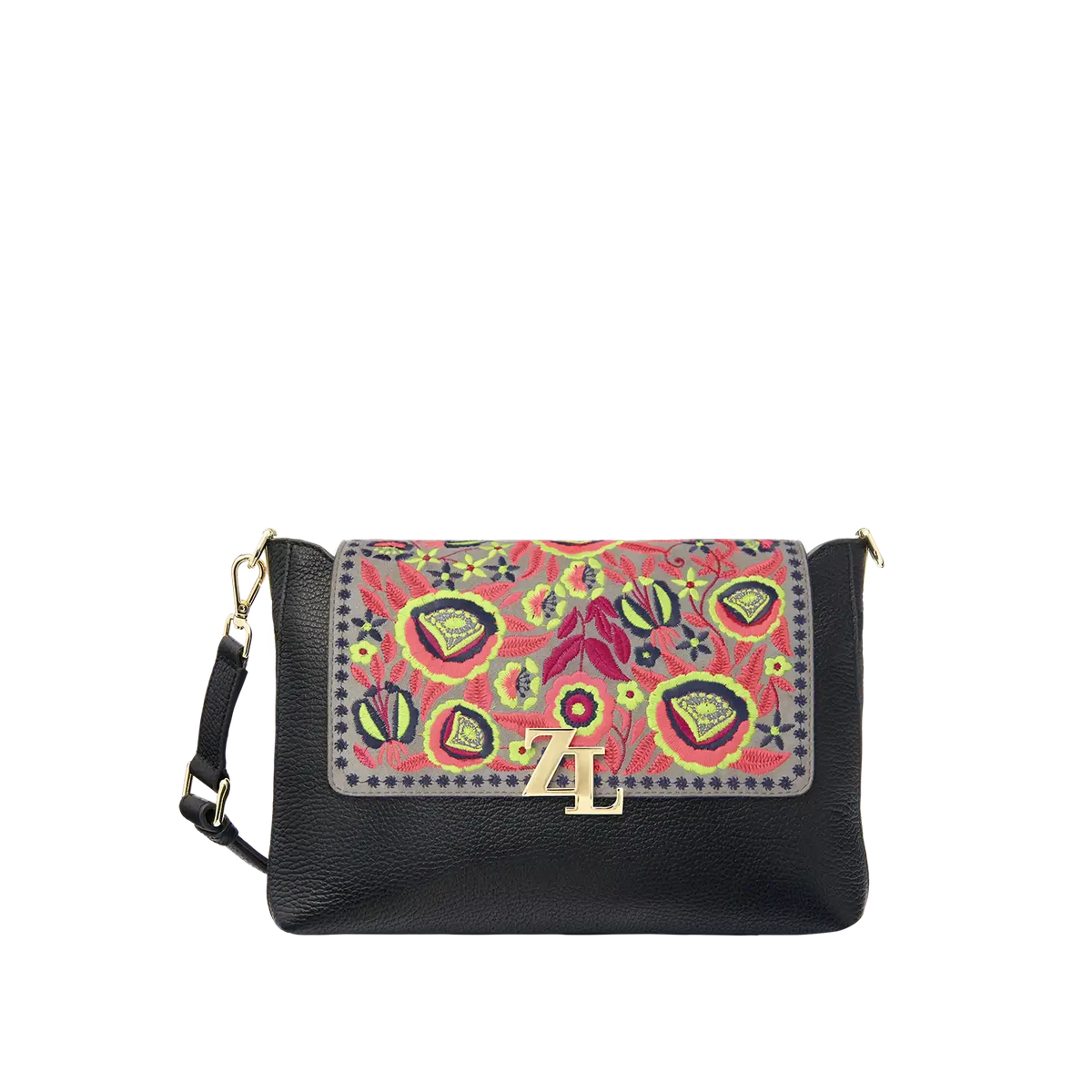 Wechselklappe - Botanical Fluo  - taupe-bunt