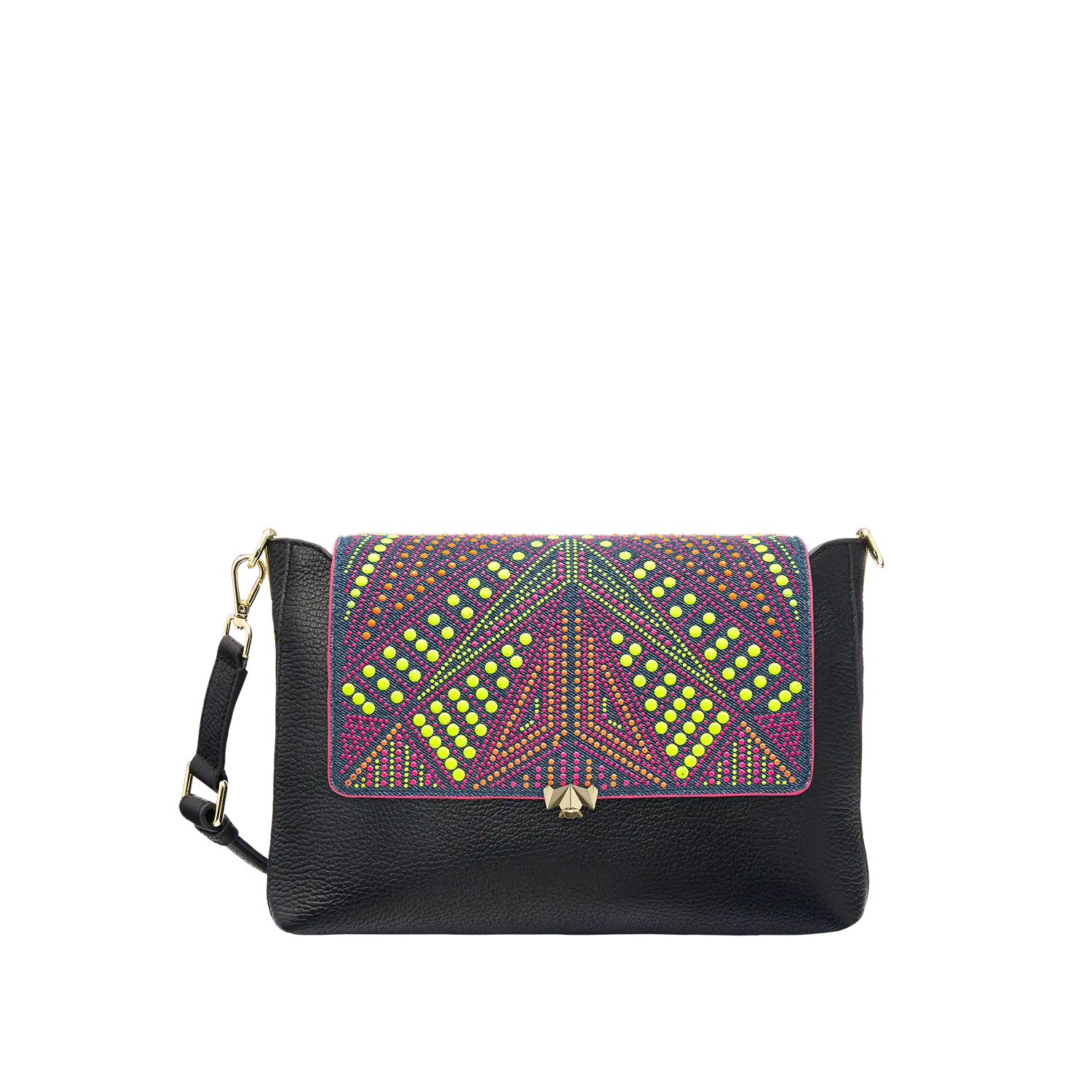 Wechselklappe - Neon Pop - denim-bunt