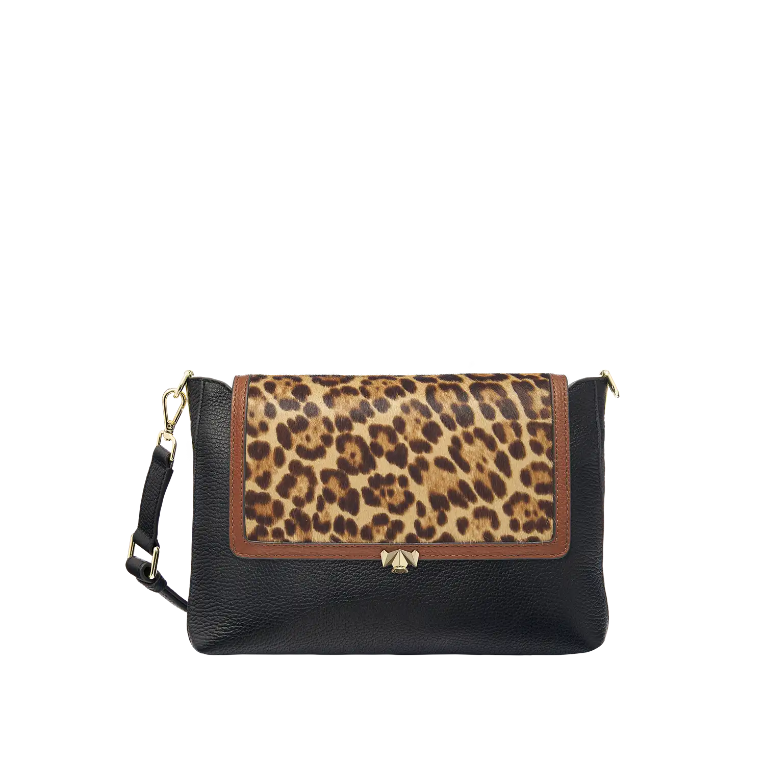 Wechselklappe - Soft Leopard - cognac