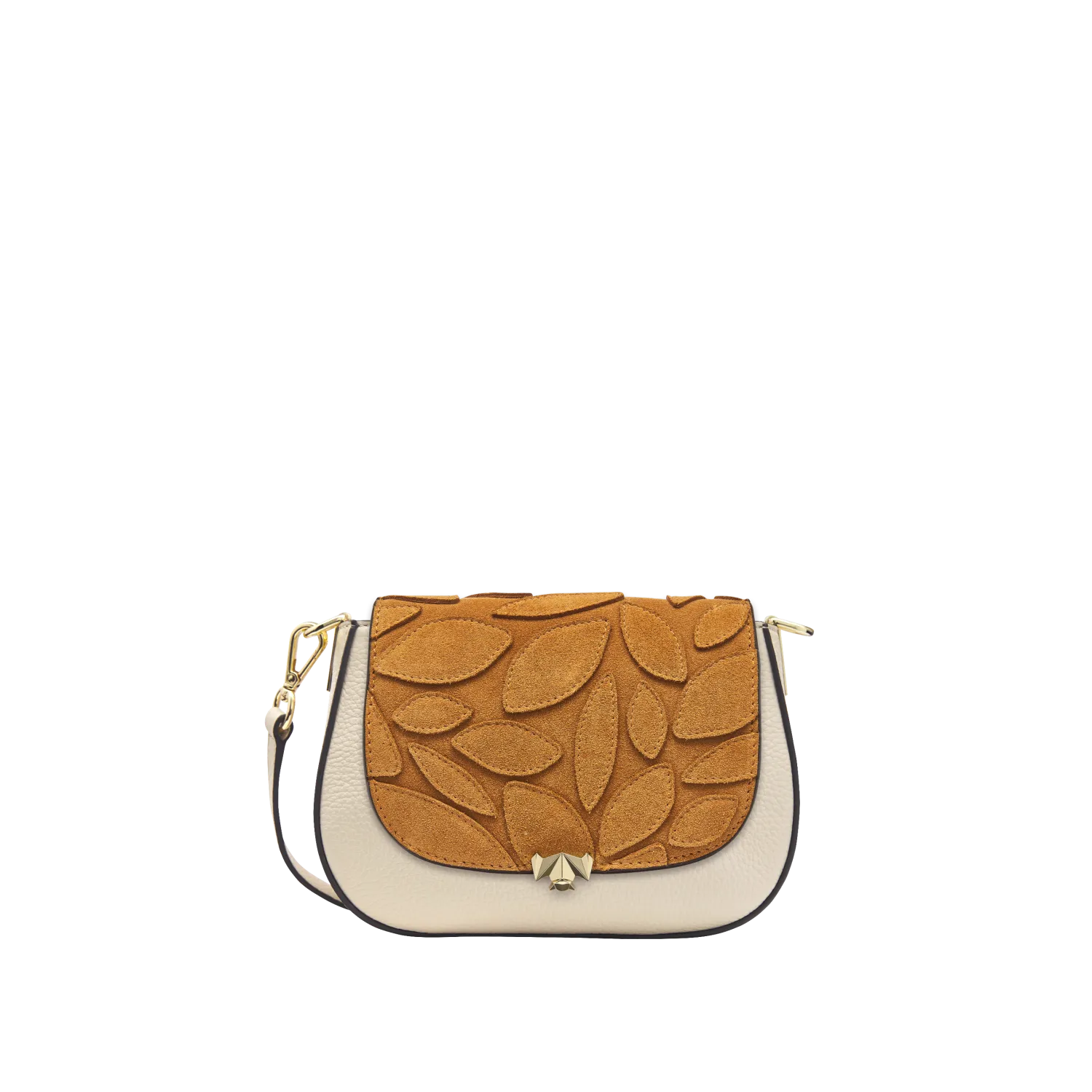 Wechselklappe - Mini Autumn Leaves - cognac
