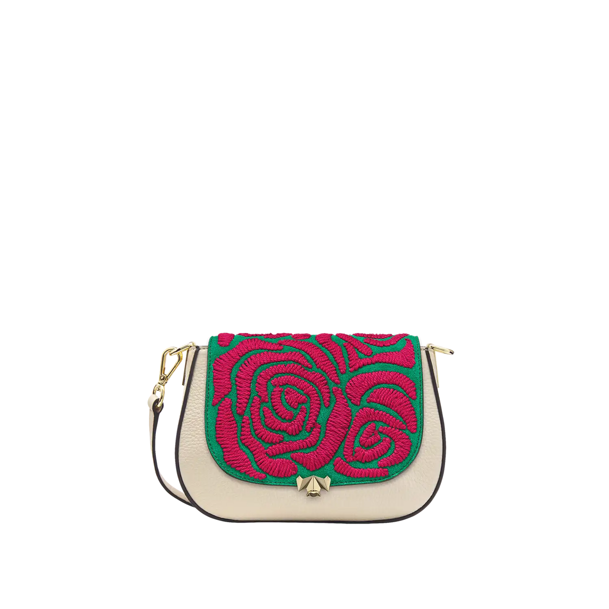 Wechselklappe - Mini Rose Bouquett - grün-pink