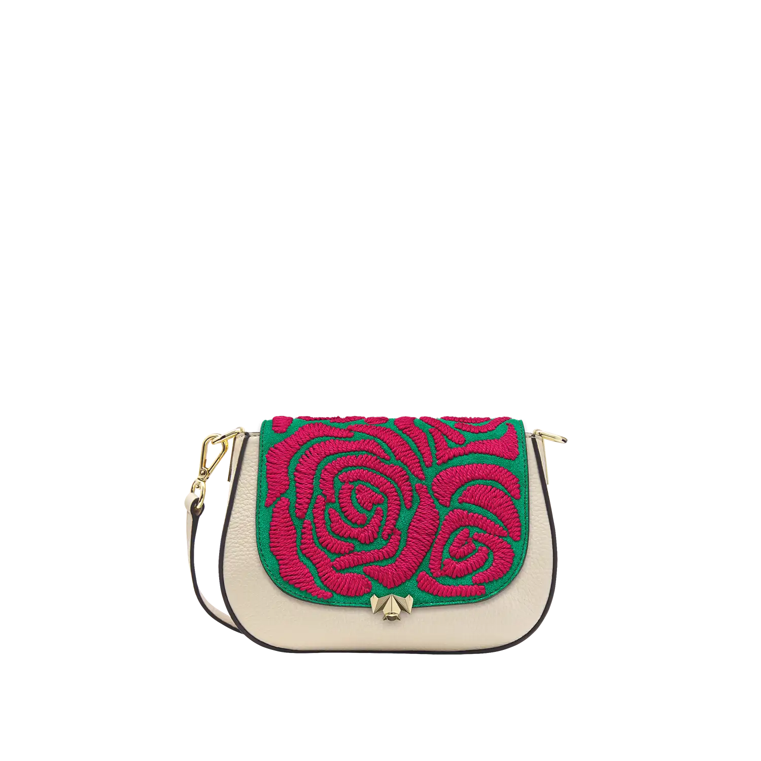 Wechselklappe - Mini Rose Bouquett - grün-pink