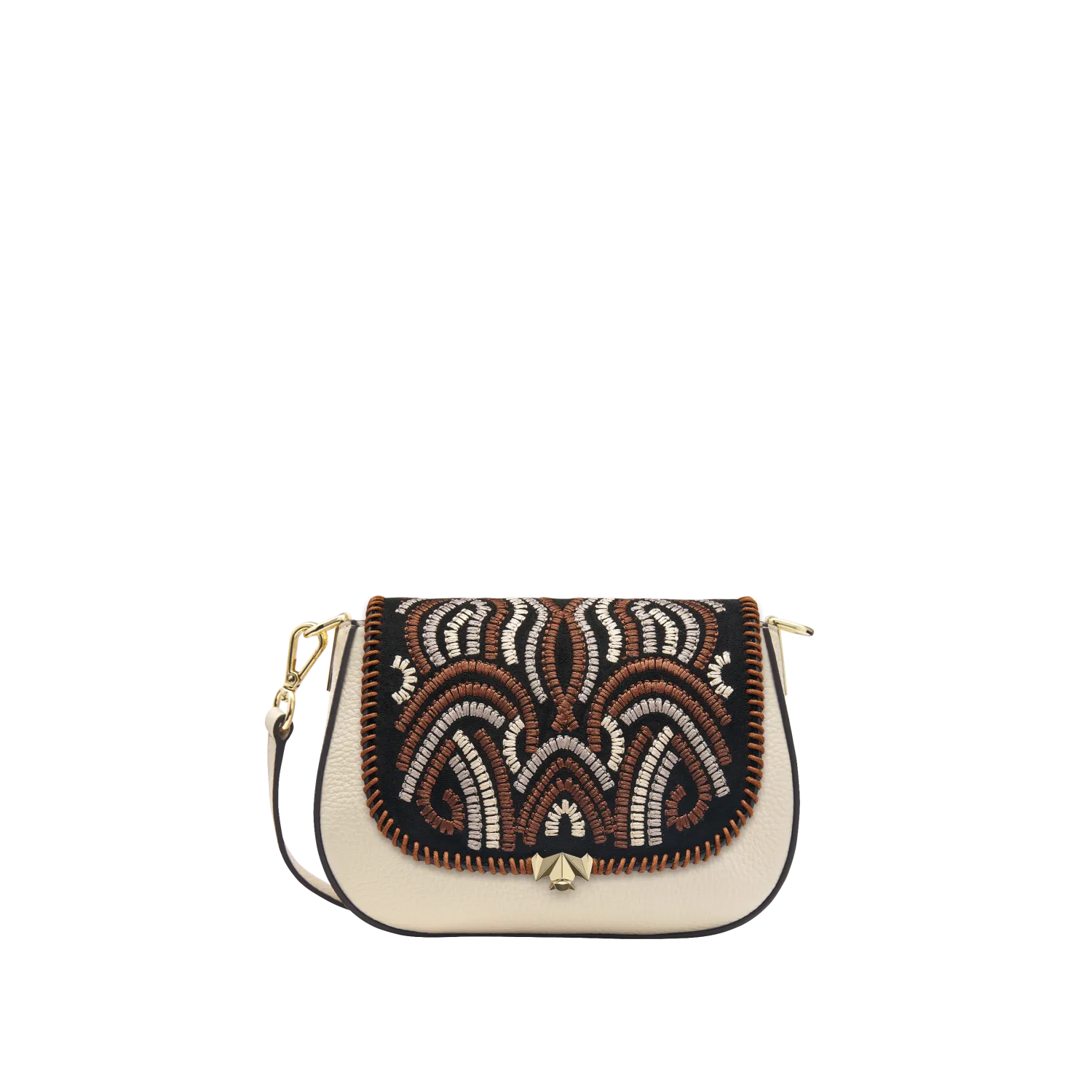 changeable flap - Mini Woven Wave - black