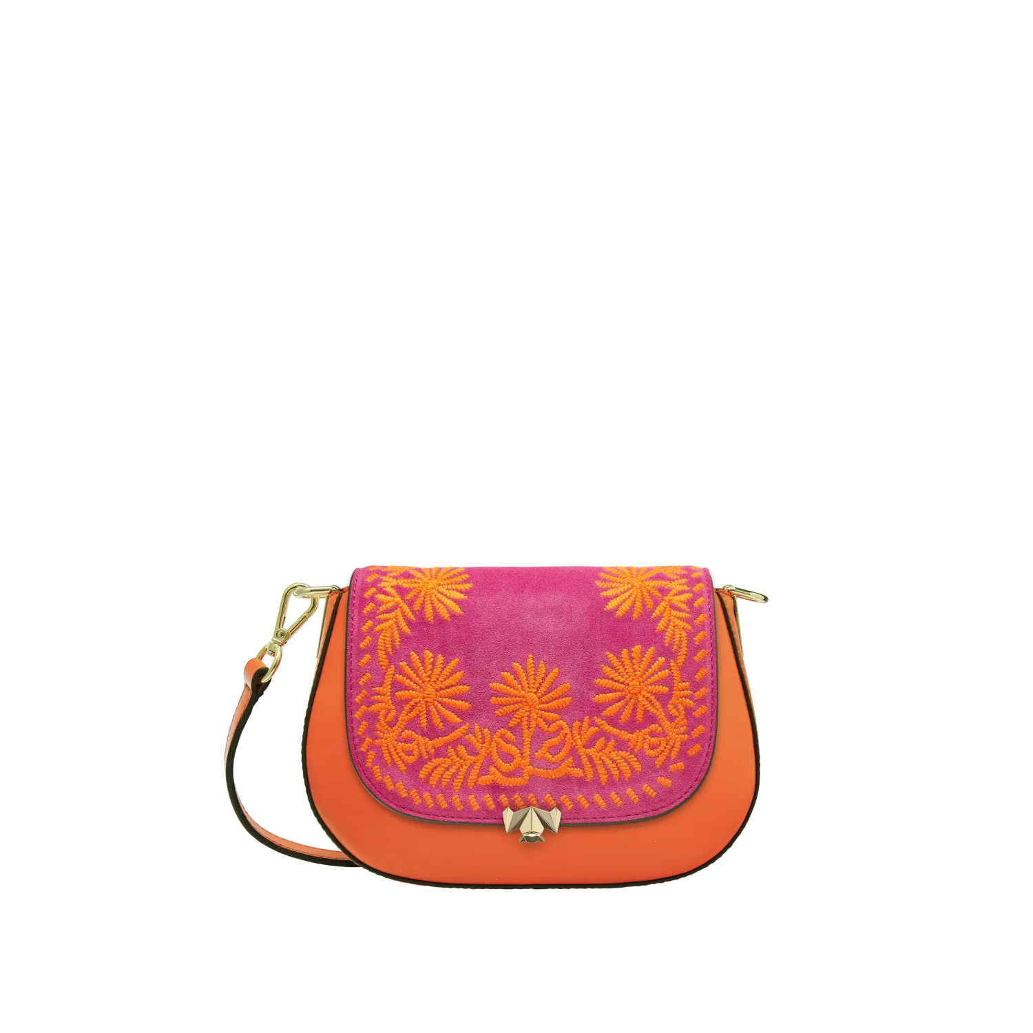 Wechselklappe - Mini Crazy Daisy - pink-orange