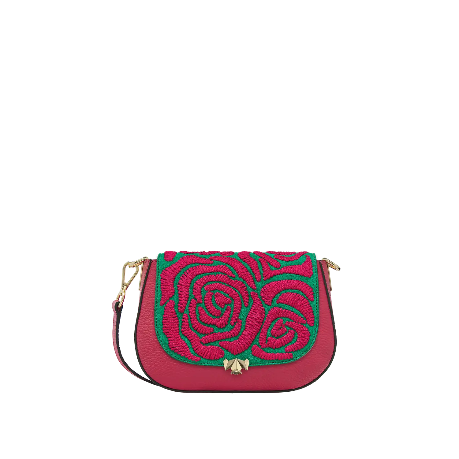 Wechselklappe - Mini Rose Bouquett - grün-pink