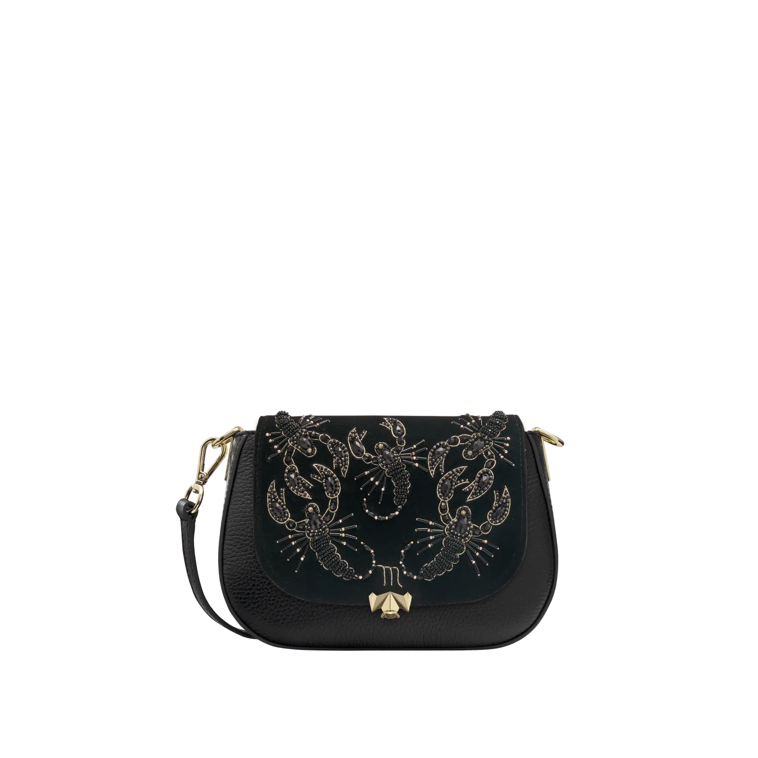changeable flap - Mini Gilded Scorpion - black