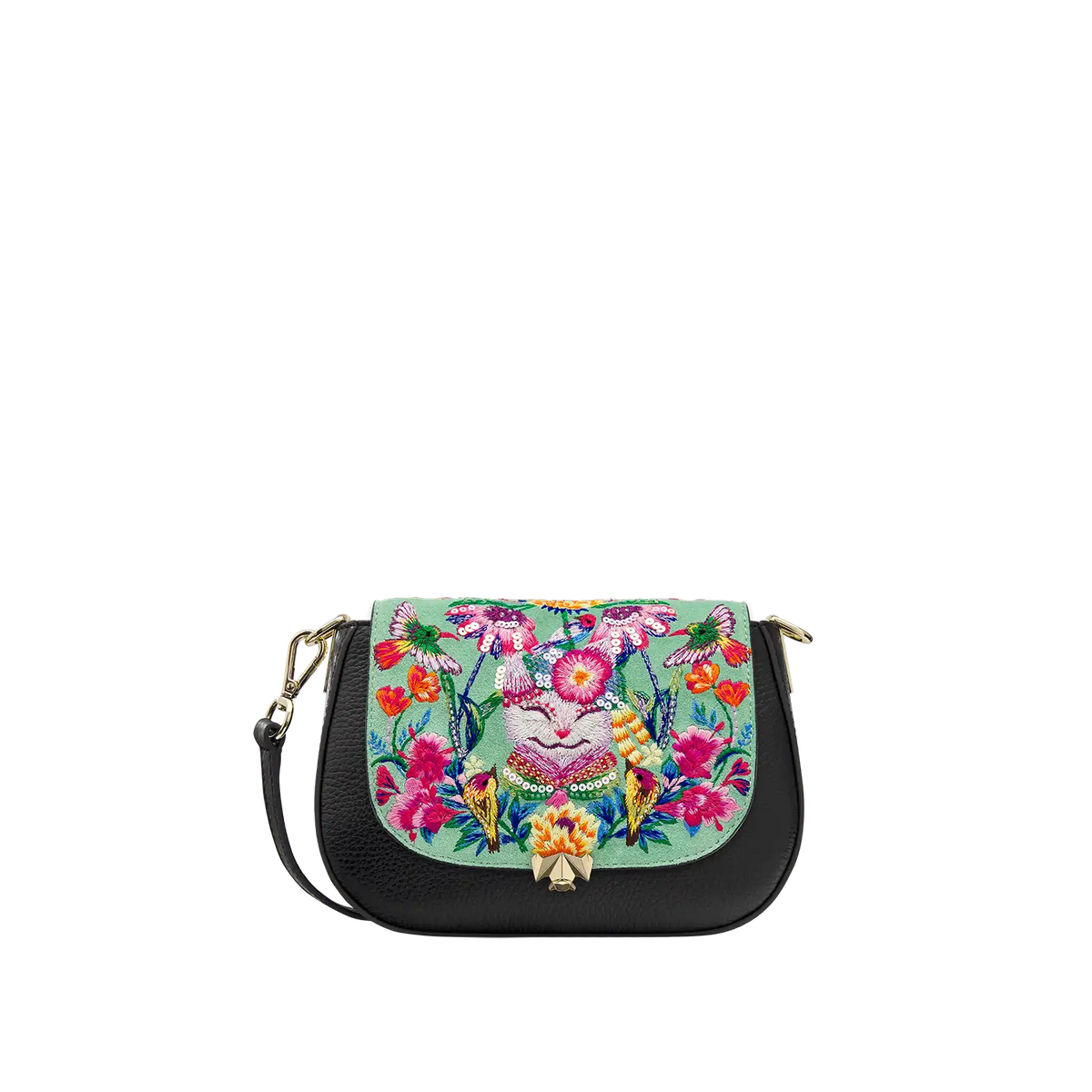 Wechselklappe - Mini Happy Cat - hellgrün