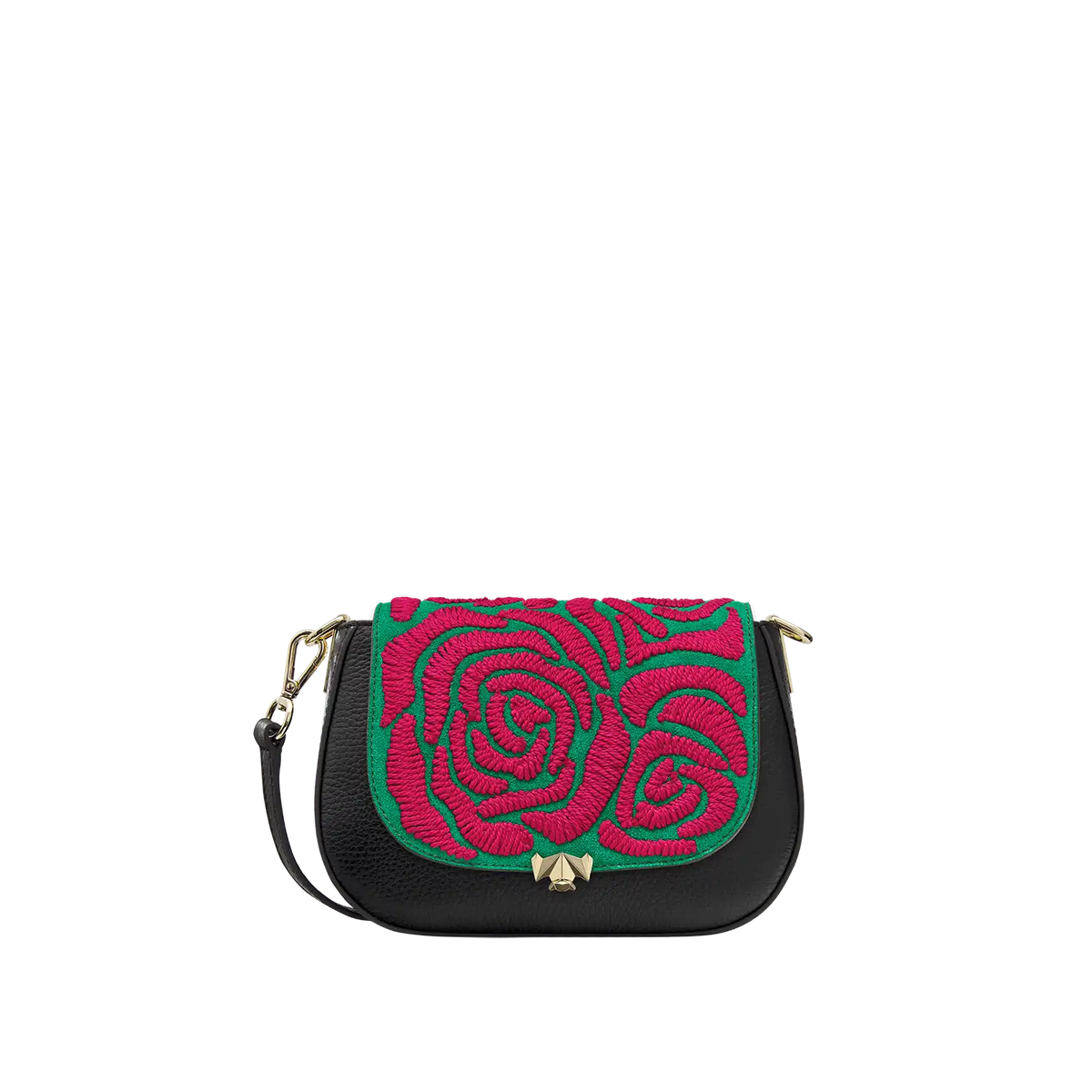 Wechselklappe - Mini Rose Bouquett - grün-pink